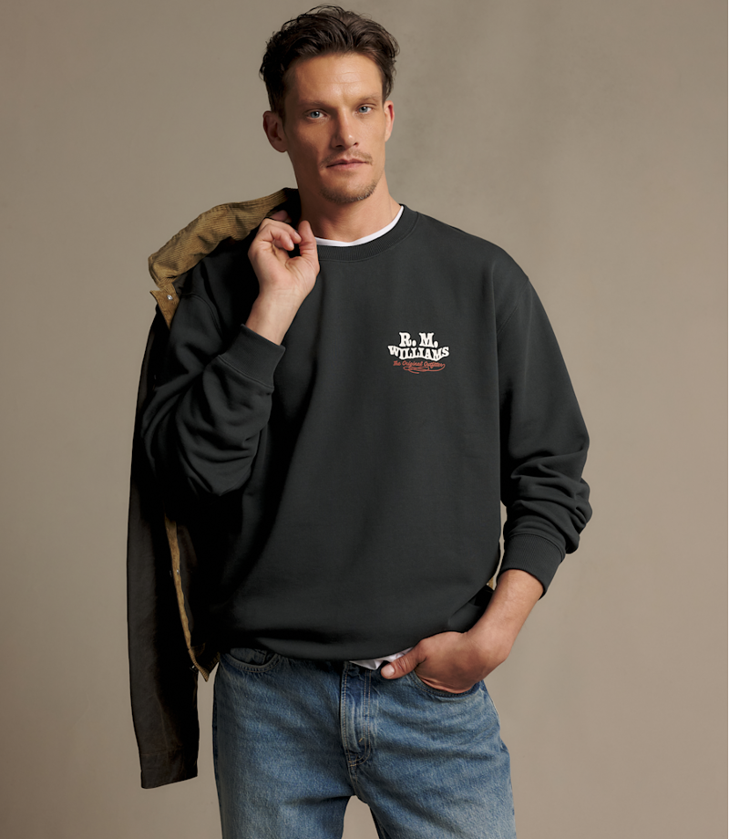 RM Williams Kandos Crew Vintage Black-4