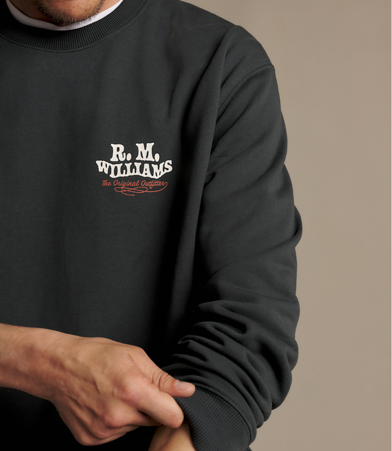 RM Williams Kandos Crew Vintage Black-6