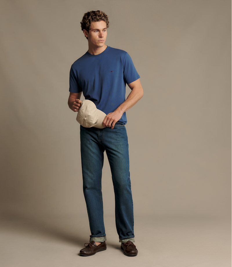 RM Williams Parson T-Shirt in Mid Blue-1