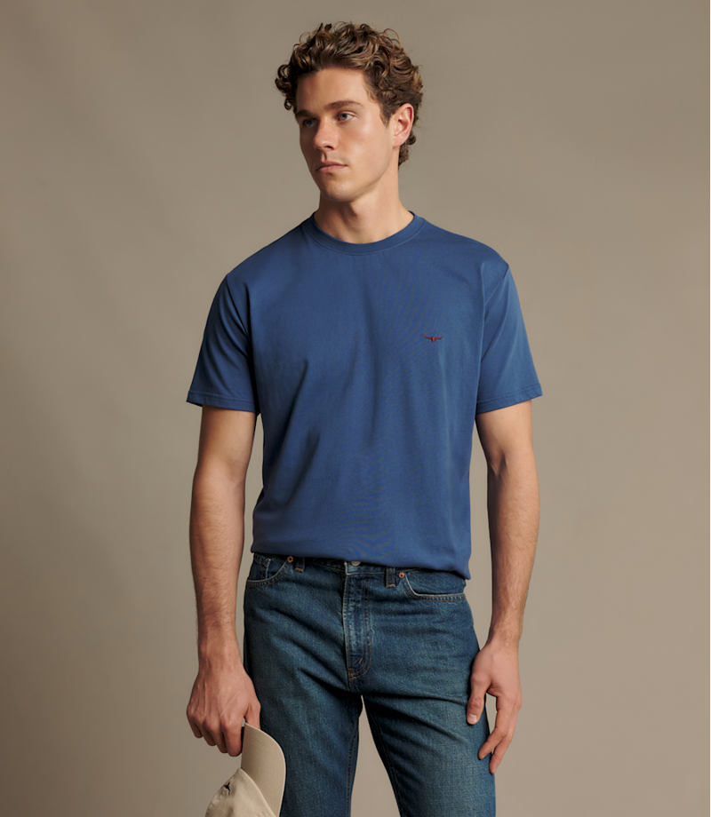 RM Williams Parson T-Shirt in Mid Blue-2