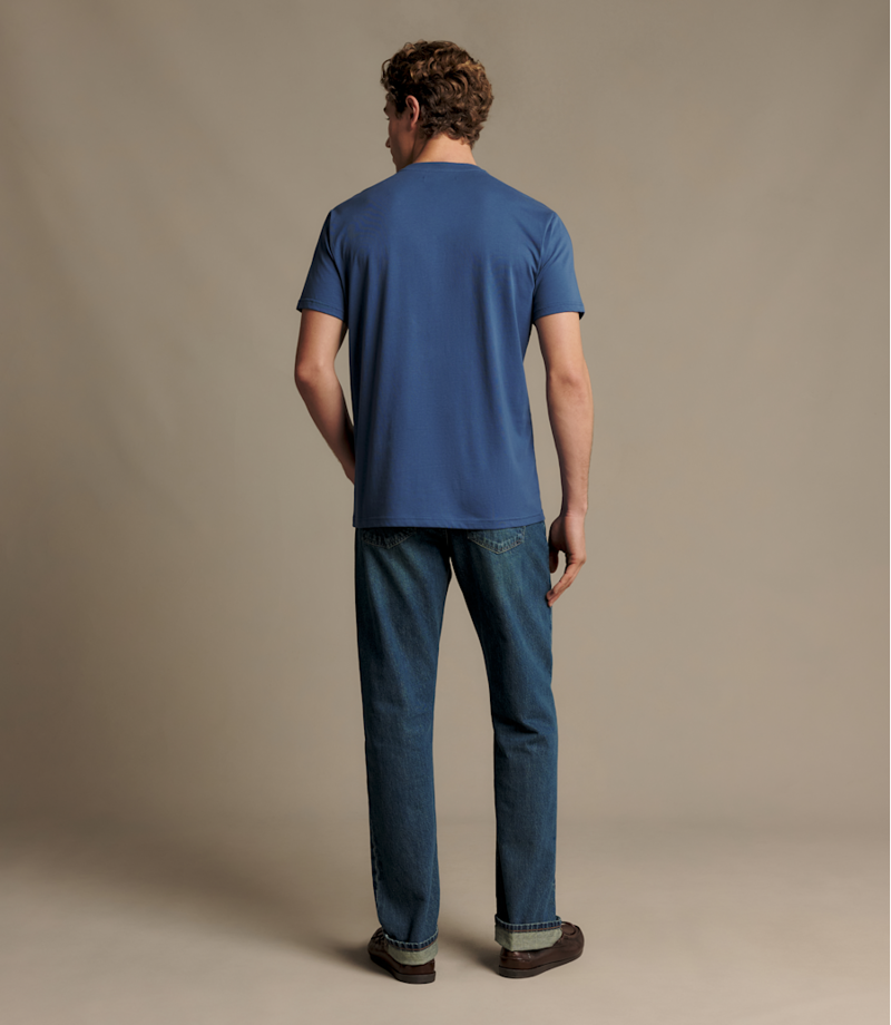 RM Williams Parson T-Shirt in Mid Blue-4