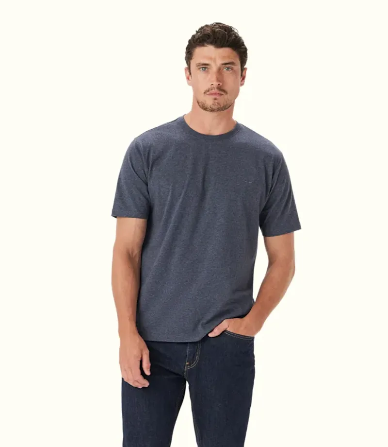 RM Williams Parson T-Shirt Dark Blue Marle-1