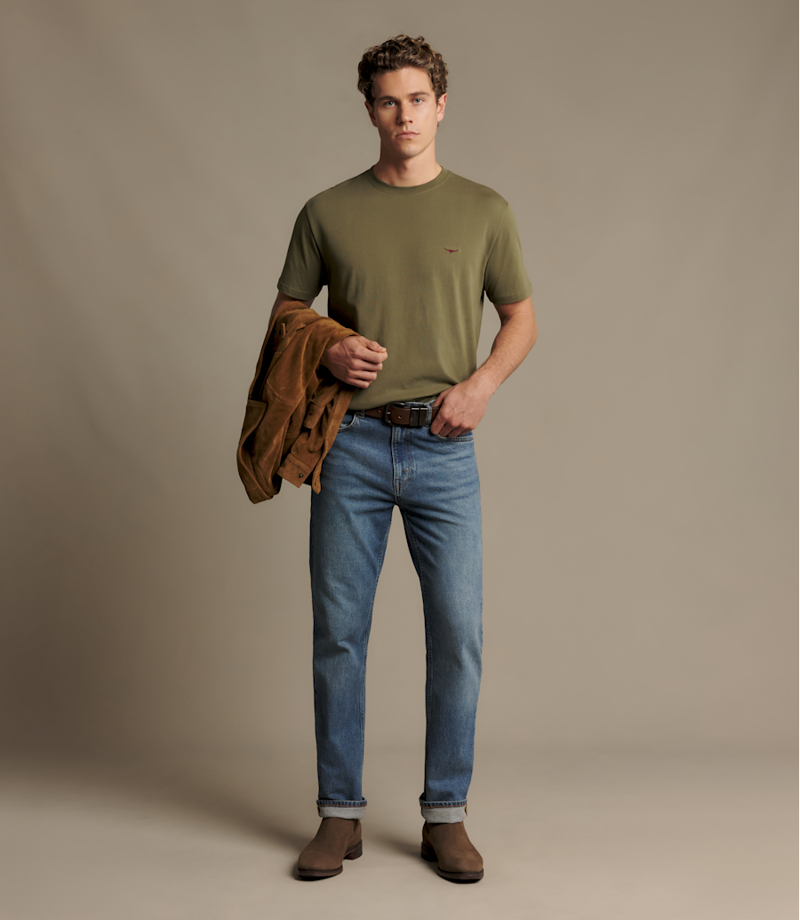 RM Williams Parson T-Shirt in Fatigue-5