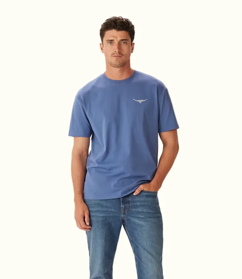 RM Williams 1932 T-Shirt Bright Blue-2