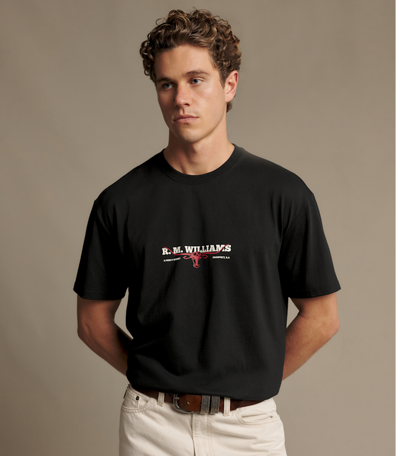 RM Williams Holt T-Shirt in Black-1