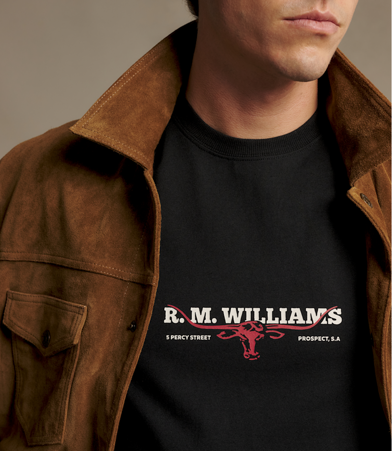 RM Williams Holt T-Shirt in Black-4