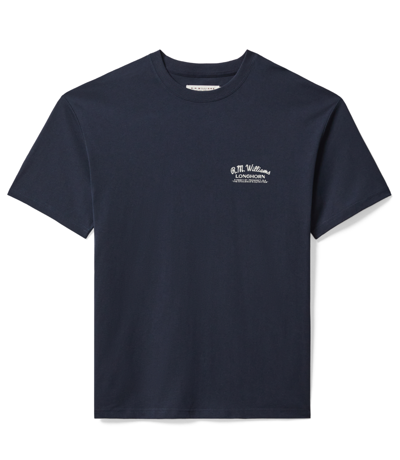 RM Williams Longhorn T-Shirt Navy