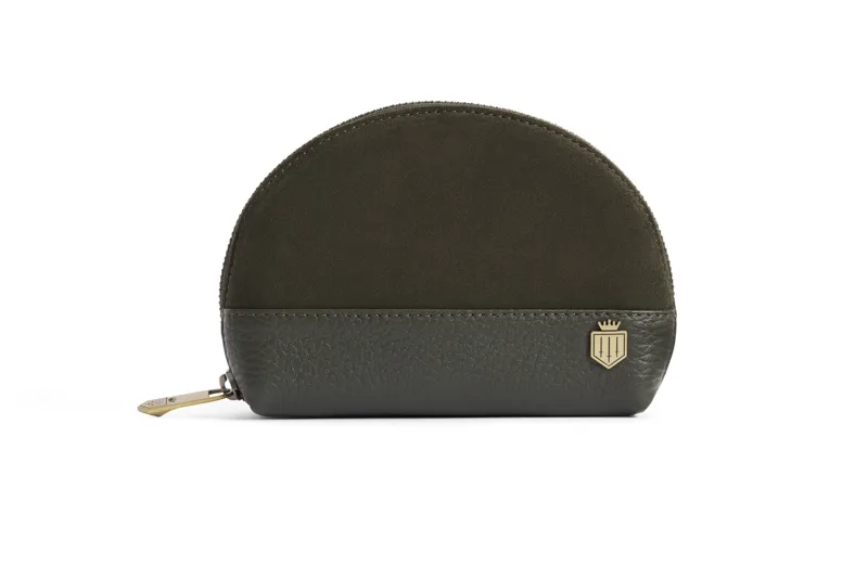Fairfax and Favor Chiltern Coin Purse Moss Green Suede