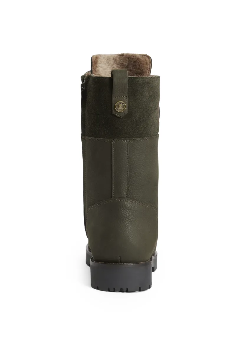 Fairfax and Favor Anglesey Boots Shearling Lined Moss Green Nubuck-3
