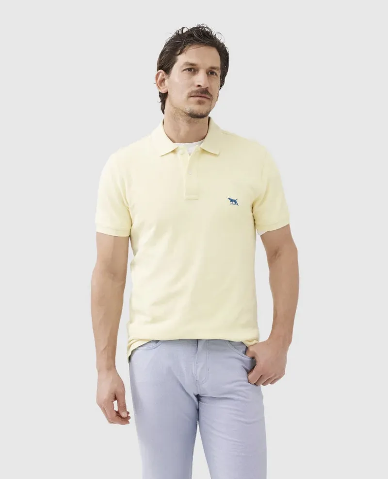 Rodd and Gunn The Gunn Sports Fit Polo in Lemon Myrtle-1