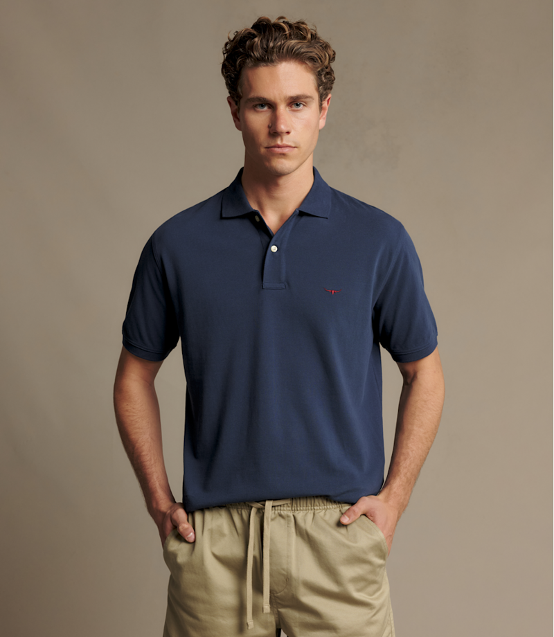 RM Williams Rod Polo in Worker Blue-1