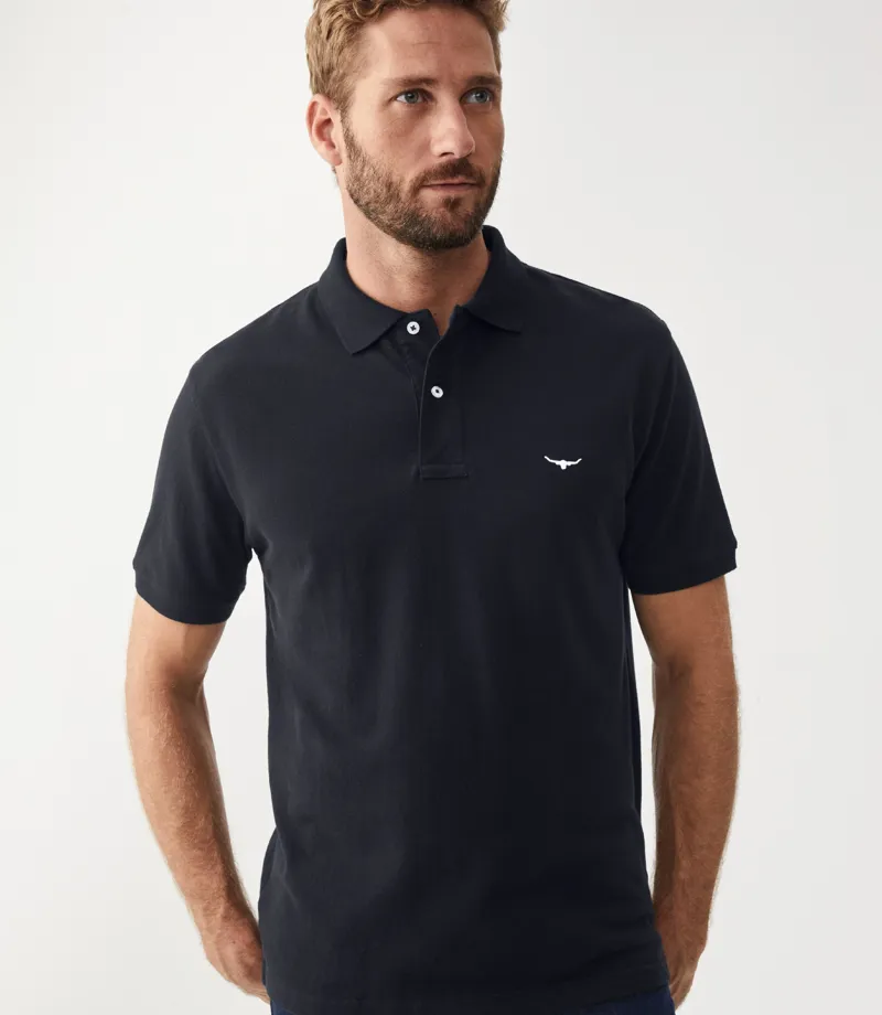 RM Williams Rod Polo T Shirt in Navy-1