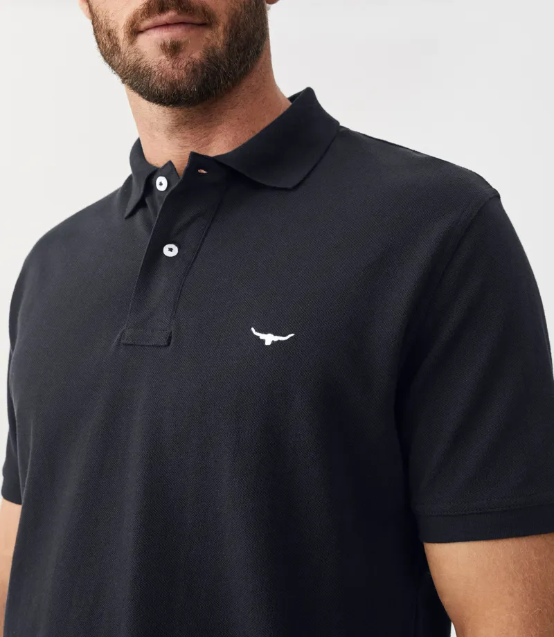 RM Williams Rod Polo T Shirt in Navy-4