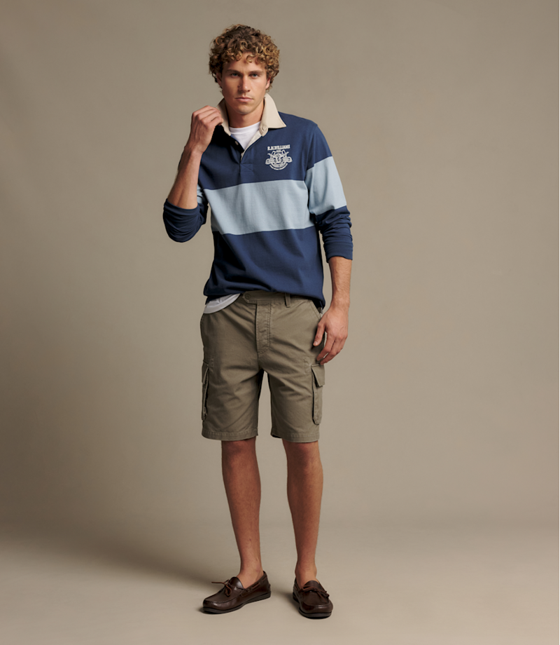 RM Williams Blyth Rugby Shirt in Worker Blue-1