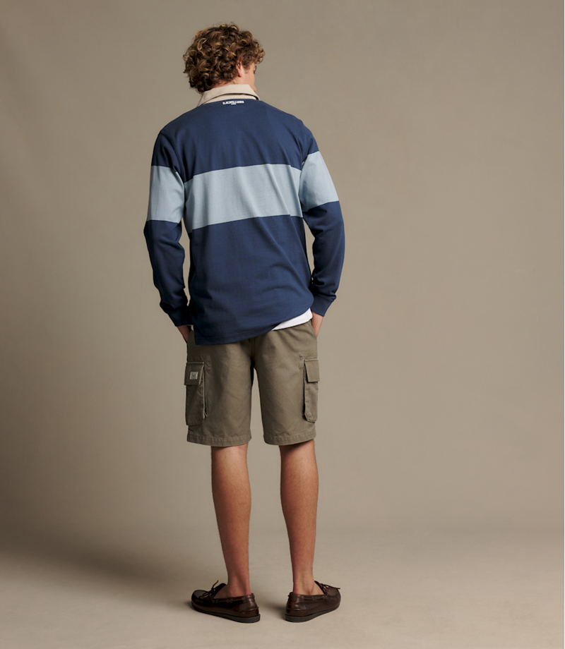 RM Williams Blyth Rugby Shirt in Worker Blue-3