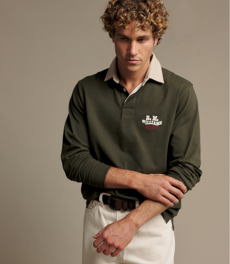 RM Williams Kandos Rugby in Dark Khaki-3