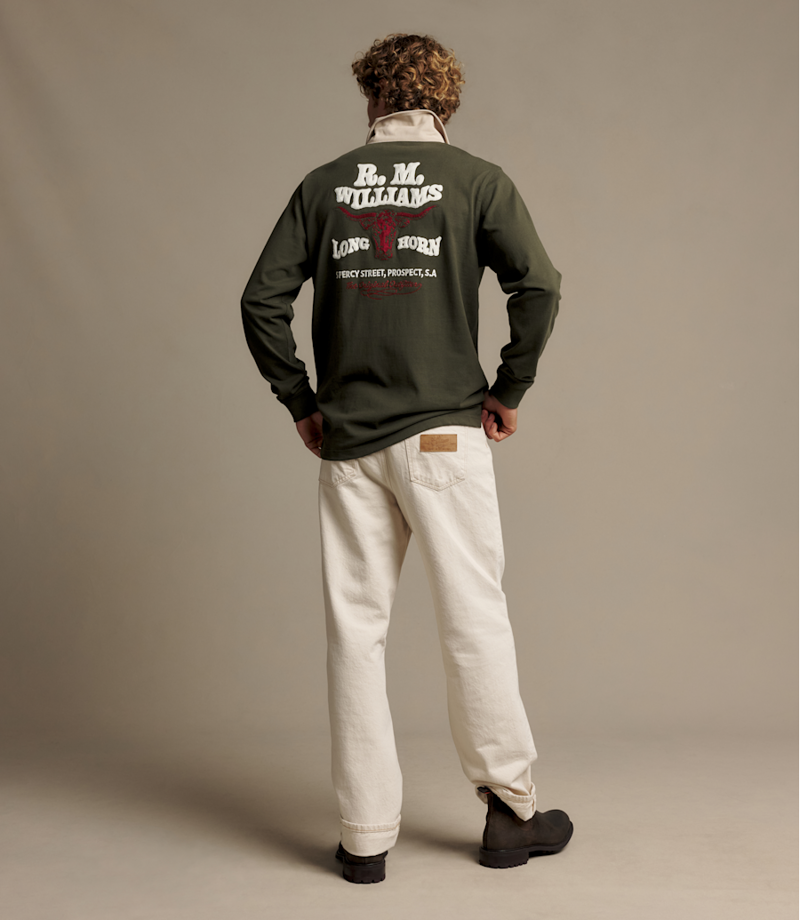 RM Williams Kandos Rugby in Dark Khaki-4