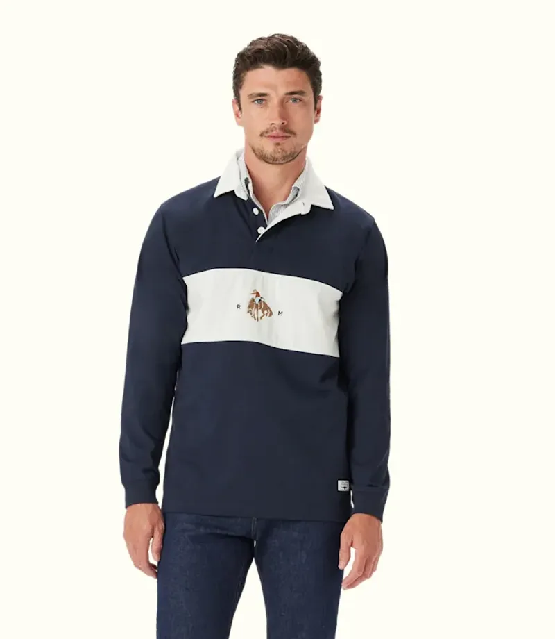 RM Williams Buck Rugby Navy-1