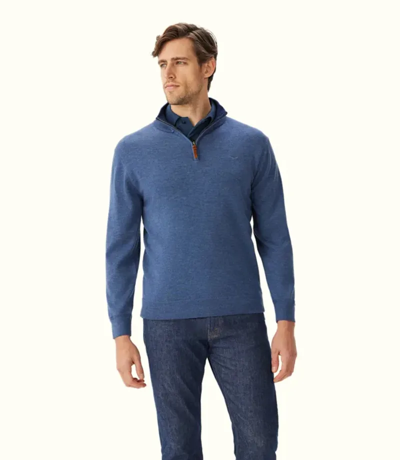 RM Williams Ernest Sweater Indigo-1