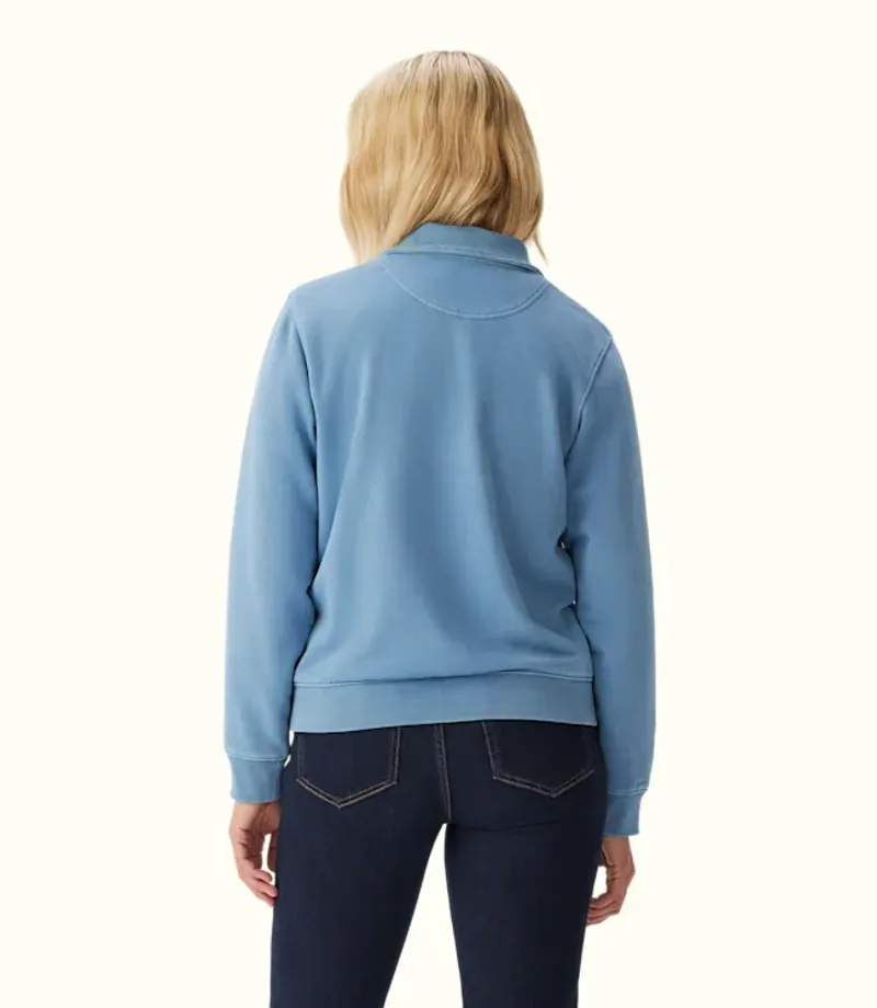 RM Williams Trickett 1/4 Sweatshirt Mid Blue-2