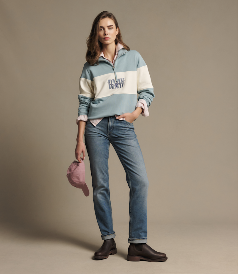 RM Williams Trickett Panel Sweatshirt in Agate-1