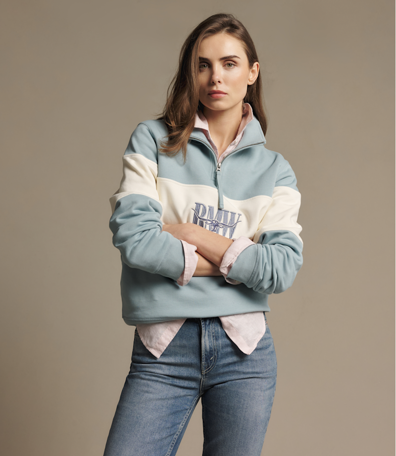 RM Williams Trickett Panel Sweatshirt in Agate-2