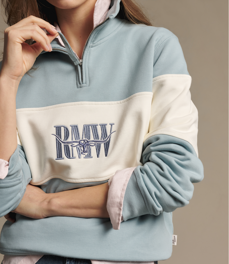 RM Williams Trickett Panel Sweatshirt in Agate-3