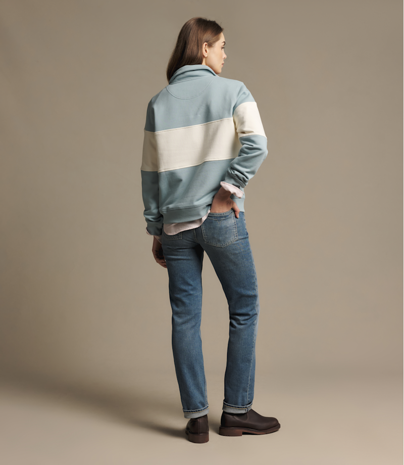 RM Williams Trickett Panel Sweatshirt in Agate-4