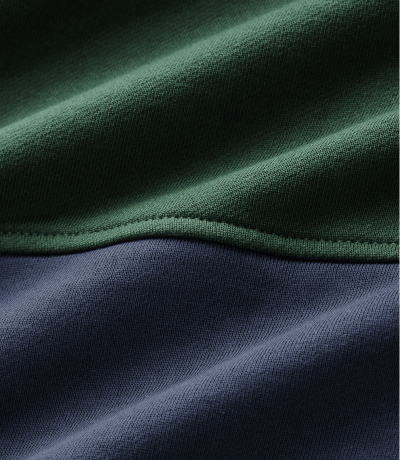RM Williams Heritage Panel 1/4 Zip in Worker Blue-5