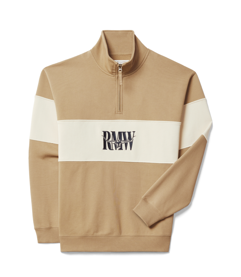 RM Williams Heritage Quarter Zip Sweatshirt Aubergine