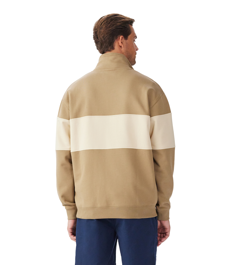 RM Williams Heritage Quarter Zip Sweatshirt Aubergine-2