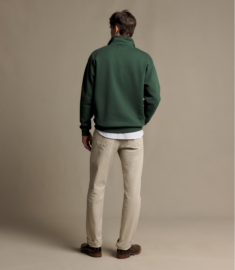 RM Williams Mulyungarie 1/4 Zip Sweatshirt in Pine-4