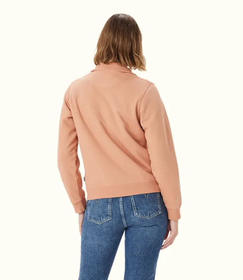 RM Williams Trickett Quarter Zip Sweatshirt Shell Pink-4