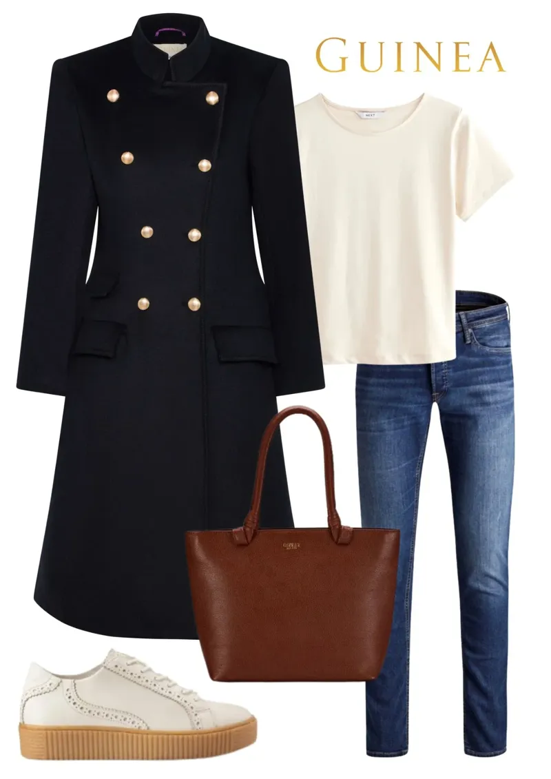 Guinea Knightsbridge Wool Coat in Navy-5