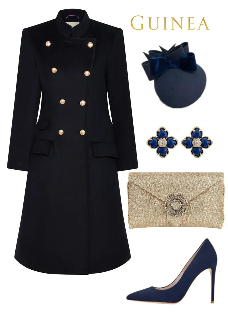 Guinea Knightsbridge Wool Coat in Navy-6