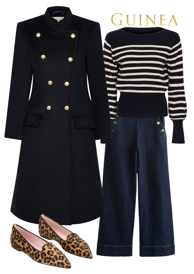 Guinea Knightsbridge Wool Coat in Navy-2