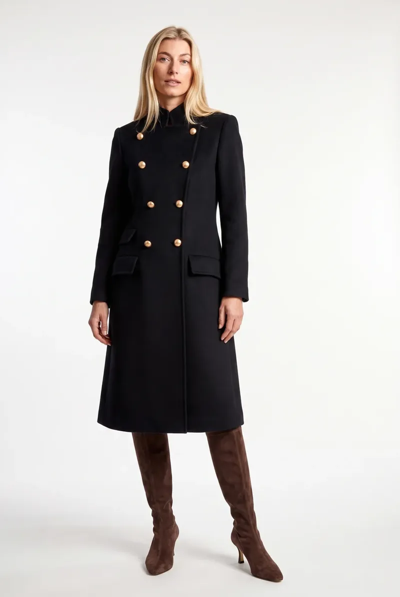 Guinea Knightsbridge Wool Coat in Navy-1