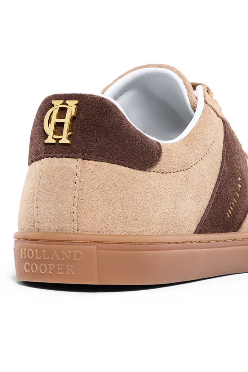 Holland Cooper Knightsbridge Court Trainer Taupe Dark Chocolate-2