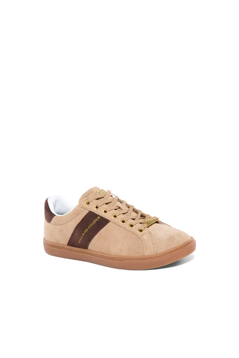 Holland Cooper Knightsbridge Court Trainer Taupe Dark Chocolate-3