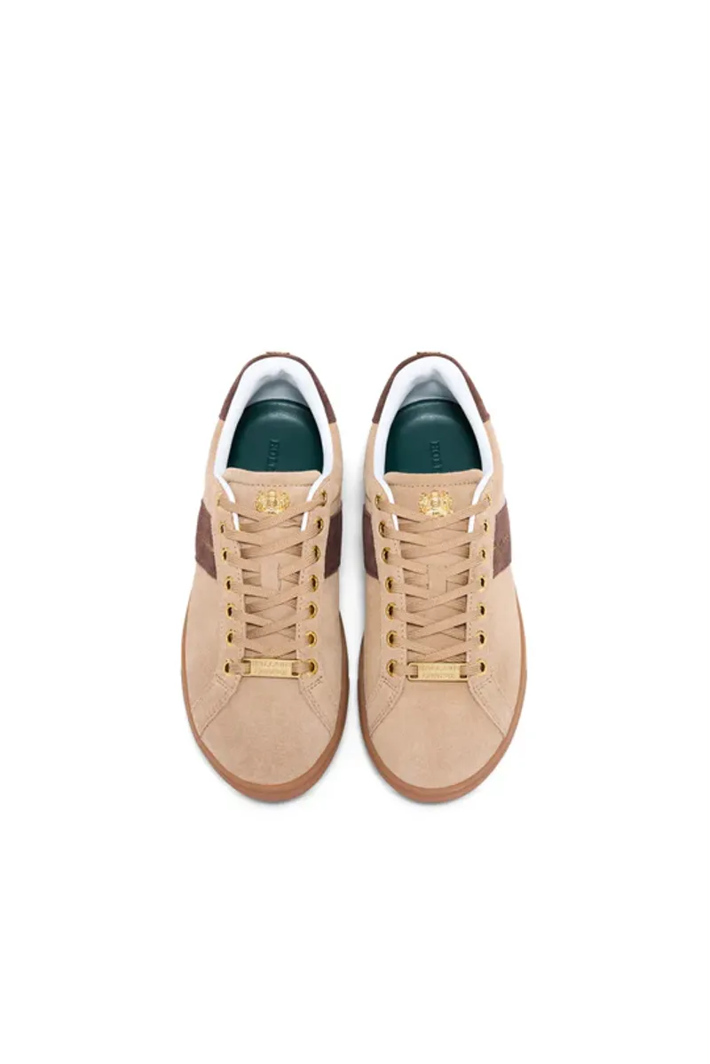 Holland Cooper Knightsbridge Court Trainer Taupe Dark Chocolate