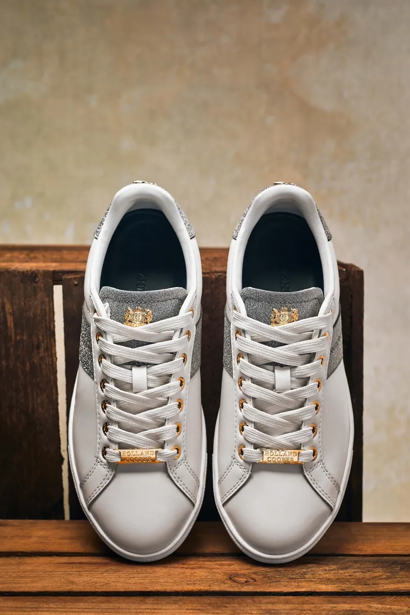 Holland Cooper Knightsbridge Court Trainer Silver Crystal-2