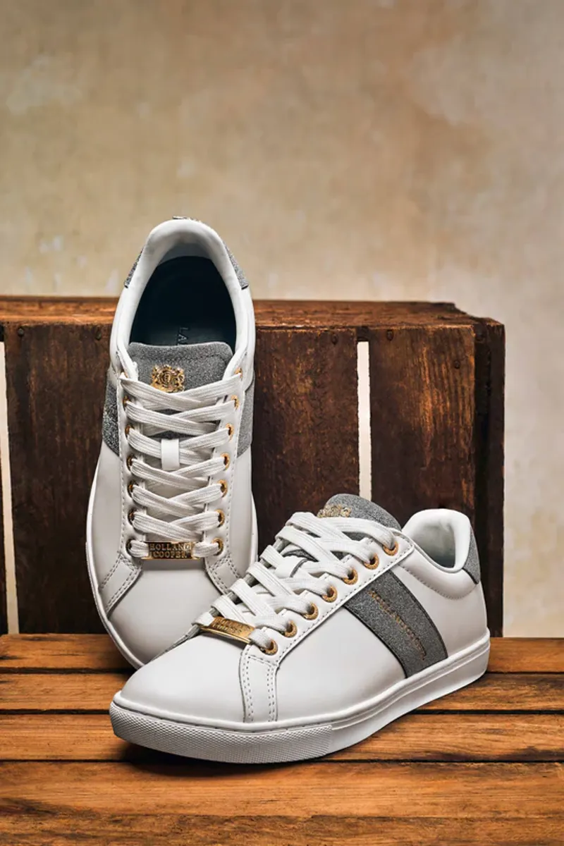 Holland Cooper Knightsbridge Court Trainer Silver Crystal-3