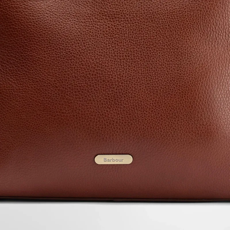 Barbour Alder Leather Tote Bag Large in Brown-2