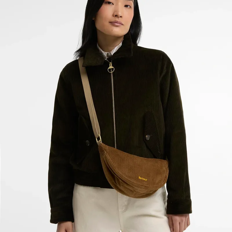 Barbour Mini Mia Cord Sling Bag in Brown-5