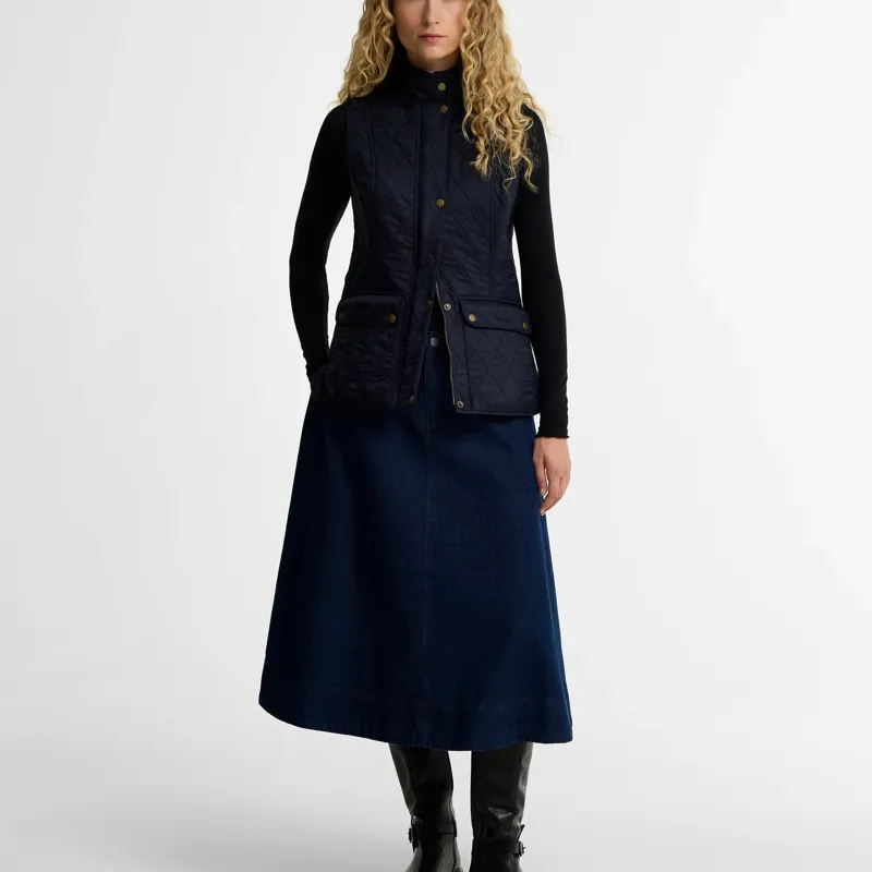 Barbour Wray Quilted Gilet in Navy-6
