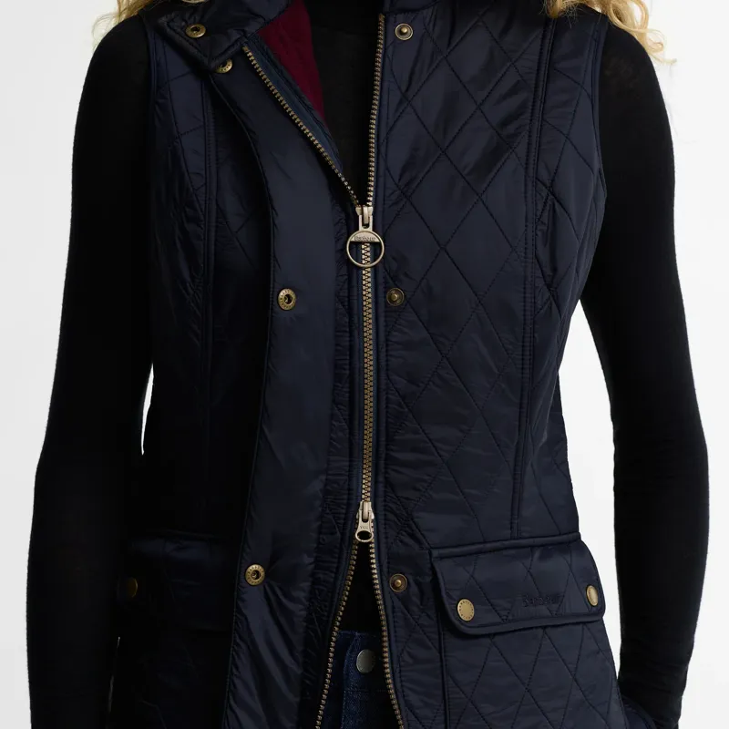 Barbour Wray Quilted Gilet in Navy-3