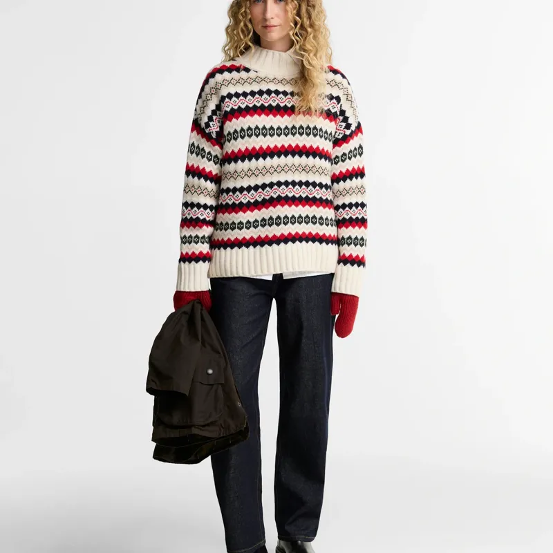 Barbour Aspen Knitted Jumper in Cloud Multi-5