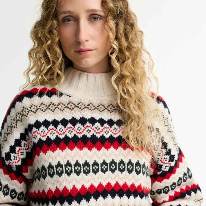 Barbour Aspen Knitted Jumper in Cloud Multi-3
