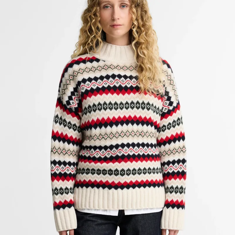 Barbour Aspen Knitted Jumper in Cloud Multi-1