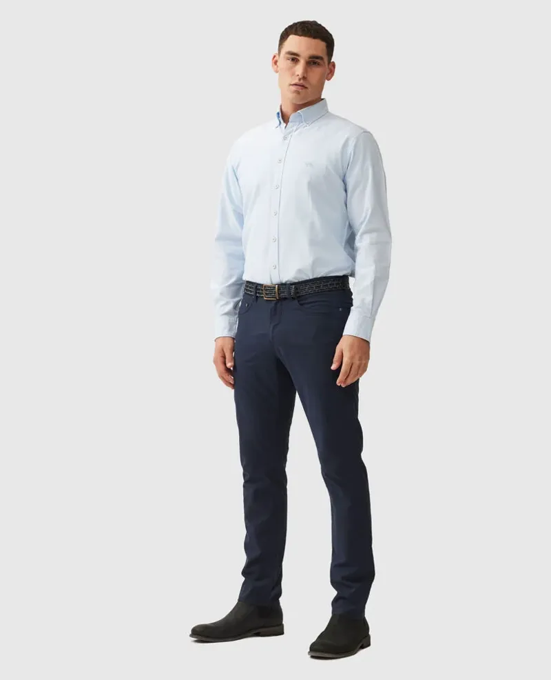 Rodd and Gunn Oxford Sports Fit Shirt Powder Blue-3